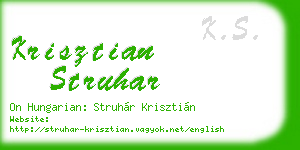krisztian struhar business card